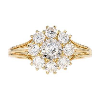 1 ctw 10K Yellow Gold Lab Grown Diamond Fashion Ring