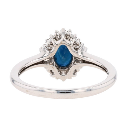 1 ctw 10K White Gold Sapphire Fashion Ring
