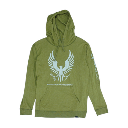 Green Solid Hoodie Pullover