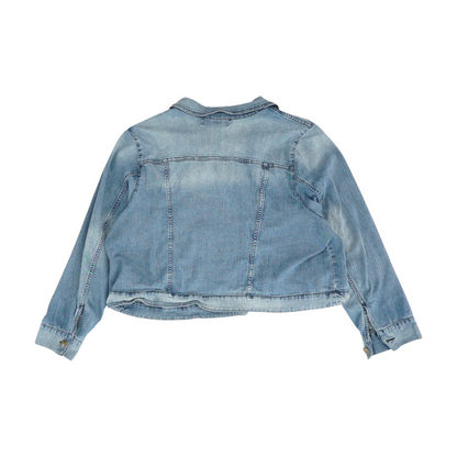 Blue Solid Denim Jacket