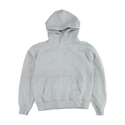 Gray Solid Hoodie Pullover