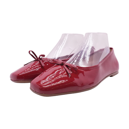 Red Slip-On Flats
