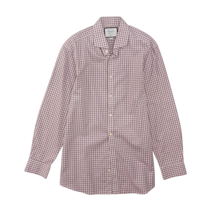 Purple Check Long Sleeve Button Down