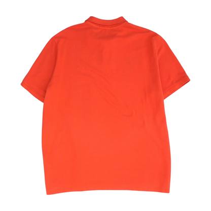 Orange Solid Short Sleeve Polo