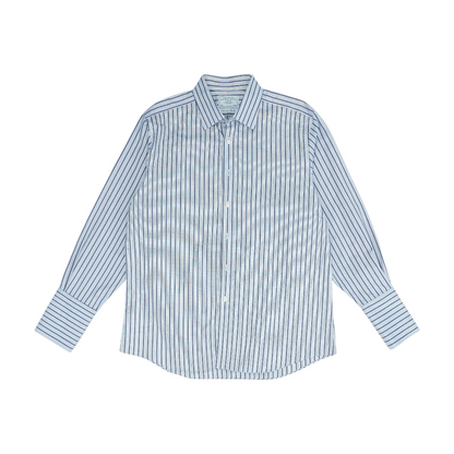 Blue Striped Long Sleeve Button Down