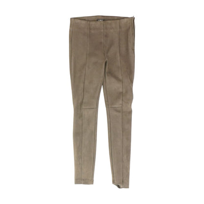 Brown Solid Leggings