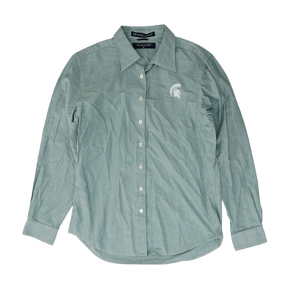 Green Michigan State Spartans Button Down