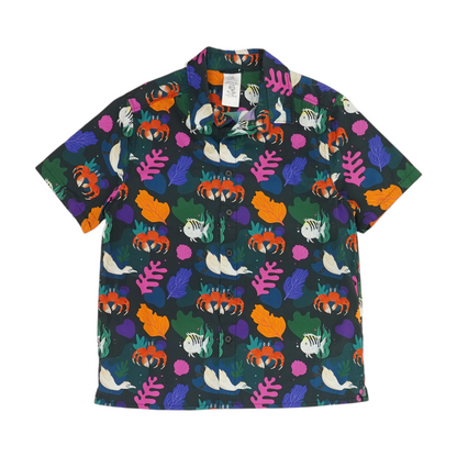 Multi Graphic Short Sleeve Button Down