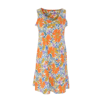 Beige Floral Mini Dress