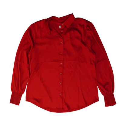 Red Button Down