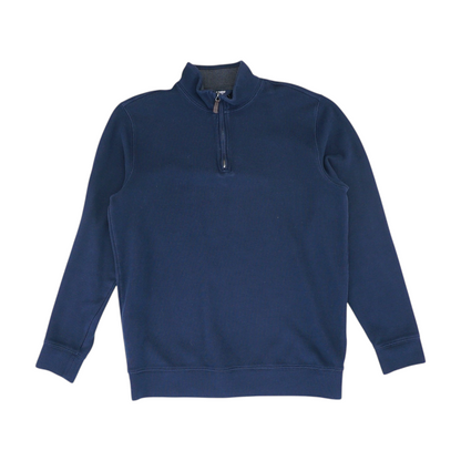 Navy Solid 1/4 Zip Pullover