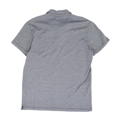 Navy Check Short Sleeve Polo