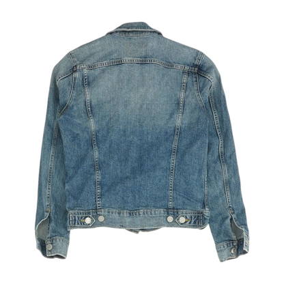 Blue Solid Denim Jacket