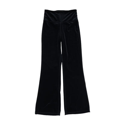 Black Solid Active Pants