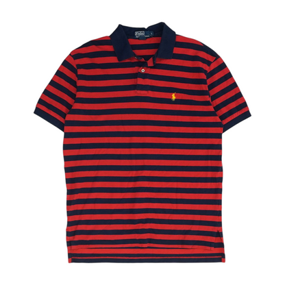 Red Striped Short Sleeve Polo