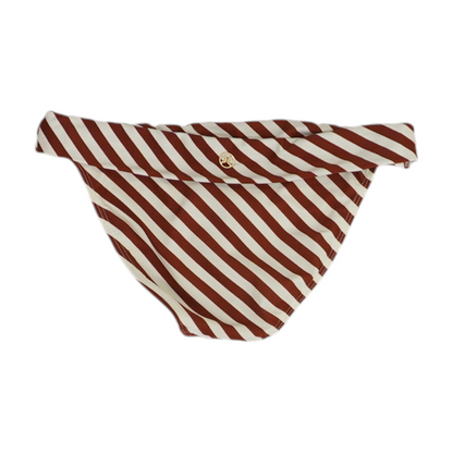 Burgundy Striped Swim Bottom