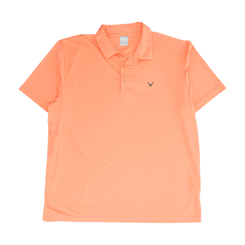 Orange Solid Short Sleeve Polo