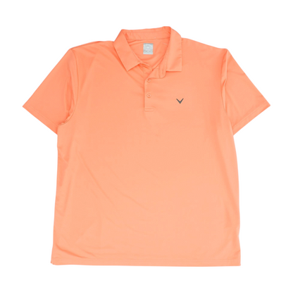 Orange Solid Short Sleeve Polo