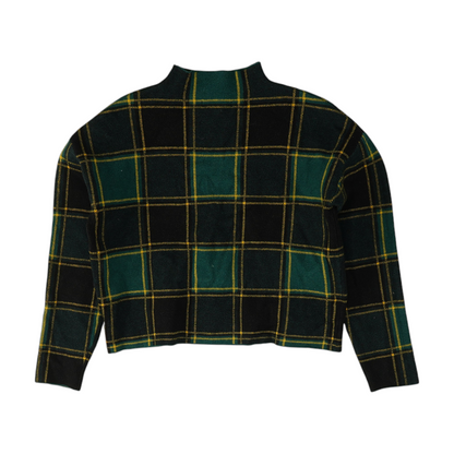 Green Plaid Pullover Sweater