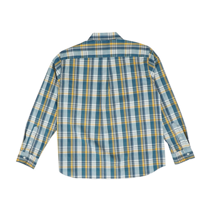 Blue Plaid Long Sleeve Button Down