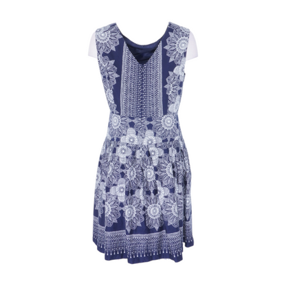 Navy Floral Midi Dress
