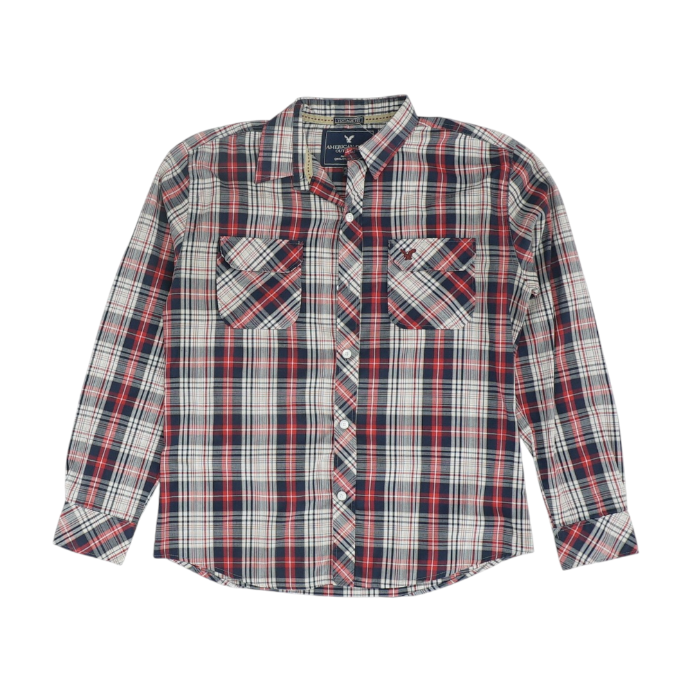 Multi Plaid Long Sleeve Button Down