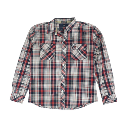 Multi Plaid Long Sleeve Button Down