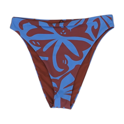 Brown Floral Swim Bottom