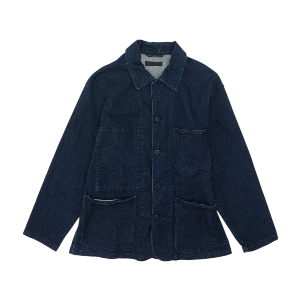 Blue Solid Denim Jacket