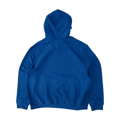 Blue Solid Hoodie Pullover