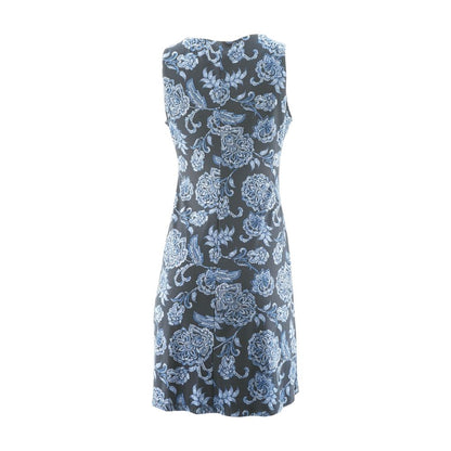 Navy Damask Mini Dress