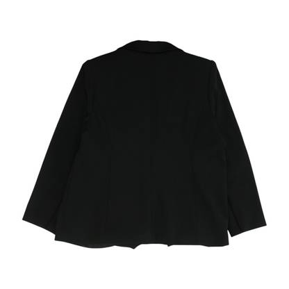 Black Plus Size Solid Blazer