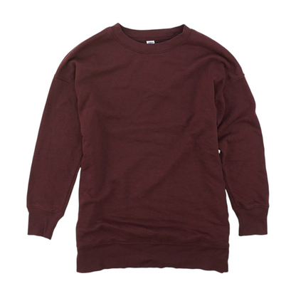Burgundy Solid Sweatshirt Pullover