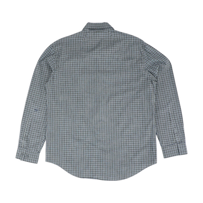 Gray Plaid Long Sleeve Button Down