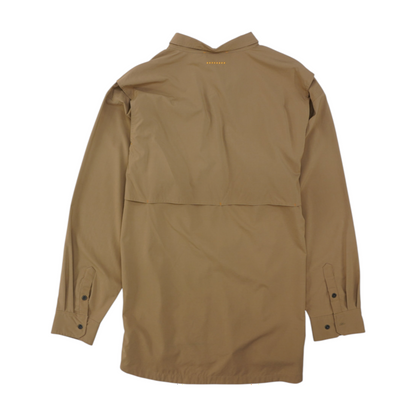 Tan Solid Long Sleeve Button Down
