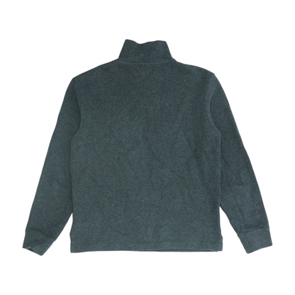 Gray Solid 1/4 Zip Sweater