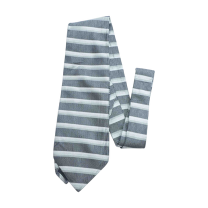 Daniel Hechter Gray Striped Neck Tie – Image 1