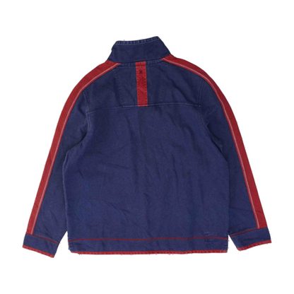 Navy Color Block 1/4 Zip Pullover