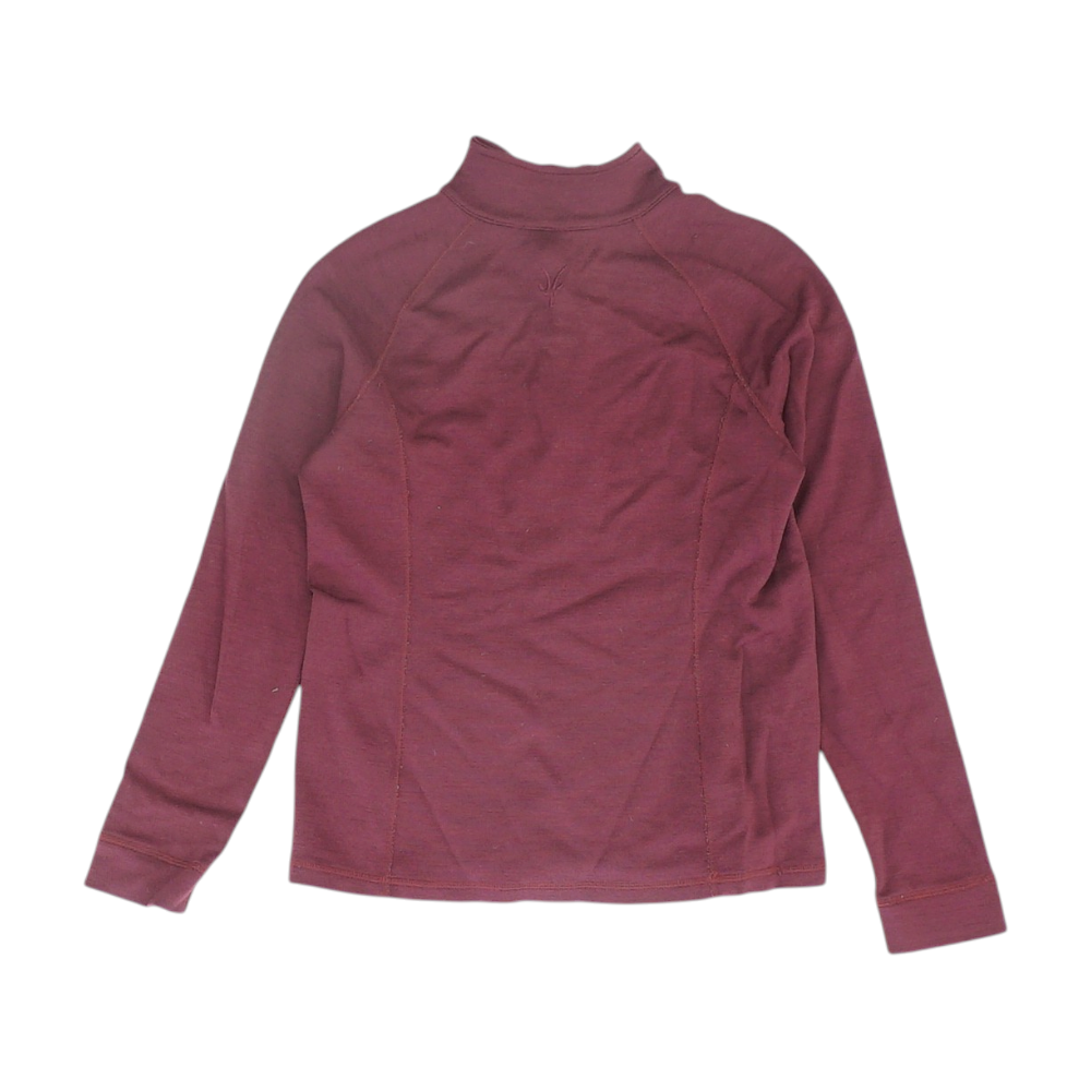 Maroon Solid 1/4 Zip Pullover