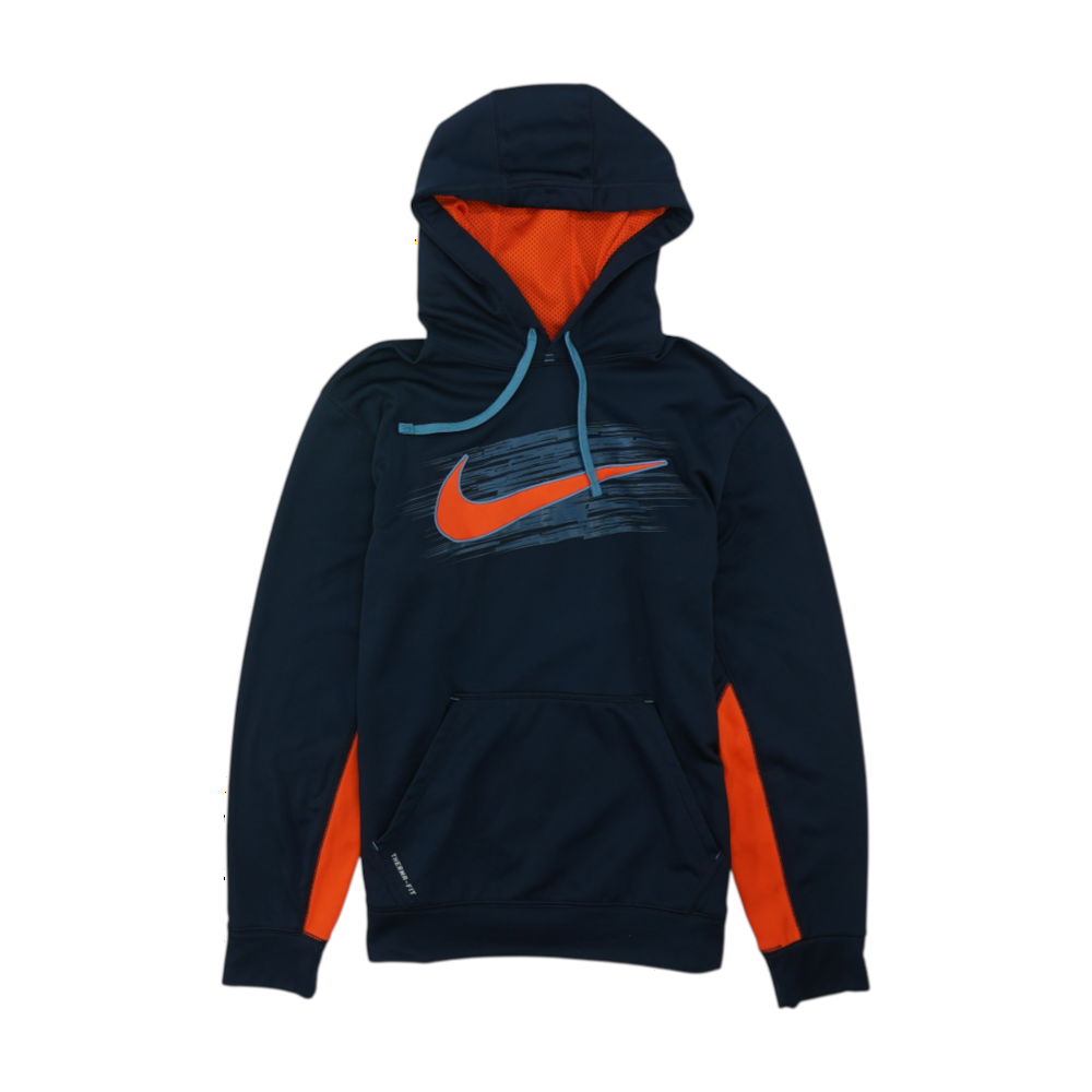 Navy Color Block Hoodie Pullover