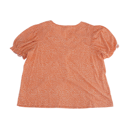 Coral Plus Size Polka Dot Blouse