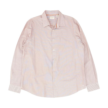 Red Striped Long Sleeve Button Down