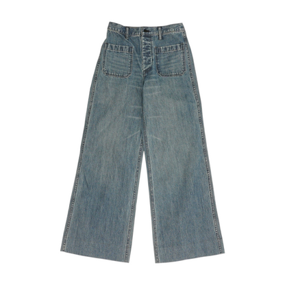 Blue Wide Leg Jeans