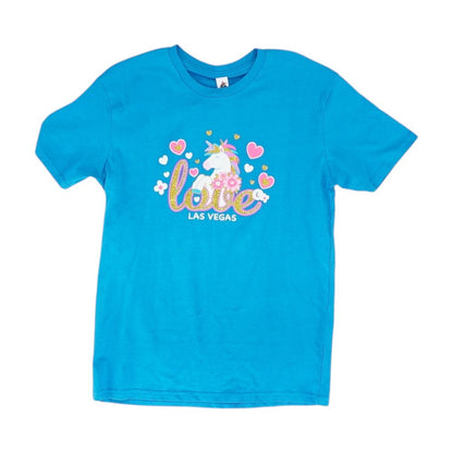 Blue Solid Crewneck T Shirt