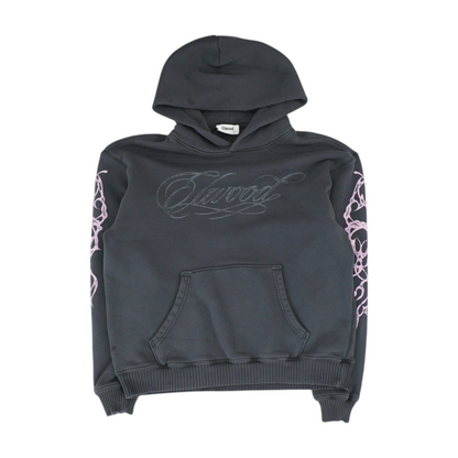 Charcoal Solid Hoodie Pullover