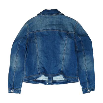 Blue Solid Denim Jacket