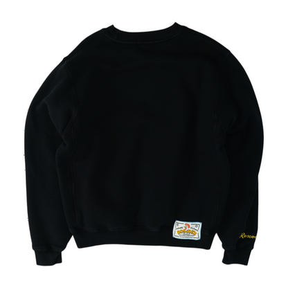Black Solid Sweatshirt Pullover