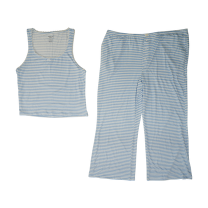 Blue Striped Pajama Set