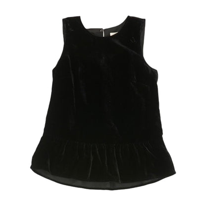 Black Solid Sleeveless Blouse