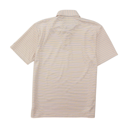 White Striped Short Sleeve Polo